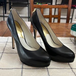 Michael Kors leather platform heel